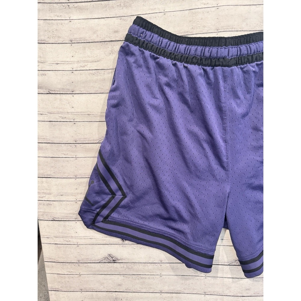 Nike Air Jordan Mens Diamond Basketball Short 2XL Purple Black Casual Lounge Gym - Picture 10 of 16